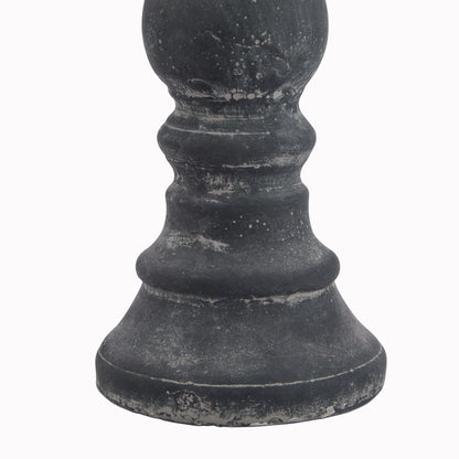 Grey Column Candle Holder